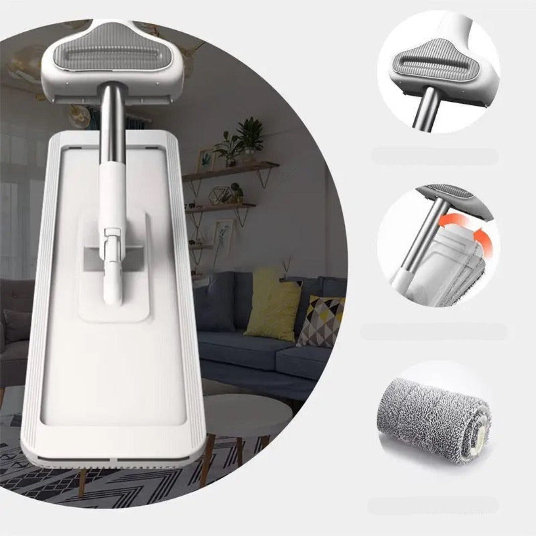 Cleaner Pro™ – De Zelfreinigende FlatMop die JOUW Vloer Bacterievrij Houdt! + 5 GRATIS Super-absorberende Mop Pads