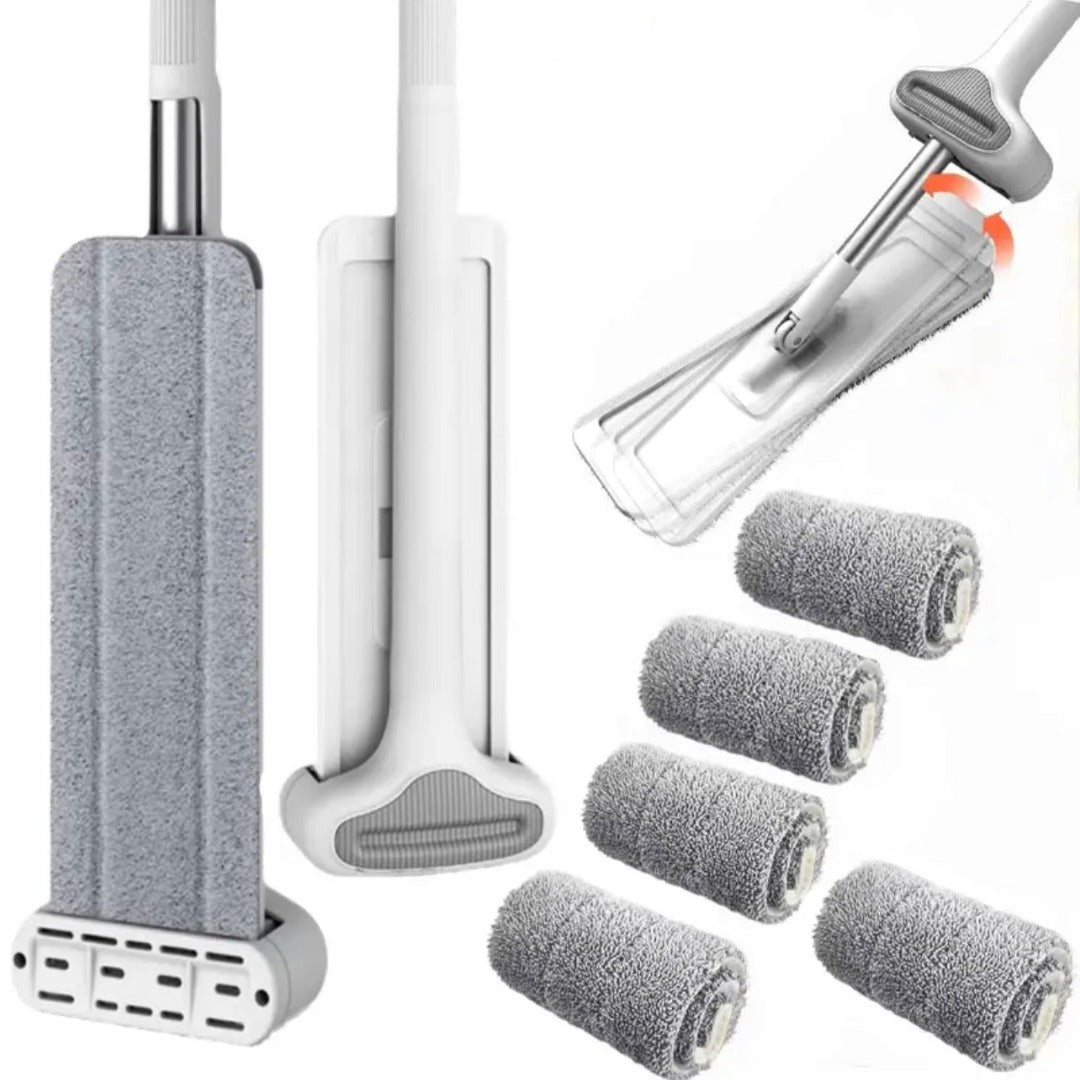 Cleaner Pro™ – De Zelfreinigende FlatMop die JOUW Vloer Bacterievrij Houdt! + 5 GRATIS Super-absorberende Mop Pads